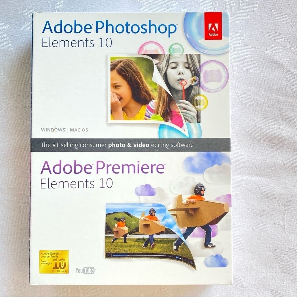 Adobe Photoshop Elements 10 & Premiere Elements 10 Software Bundle NEW & SEALED